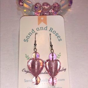 💕Beautiful glass and crystal Valentines set